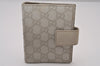 Authentic GUCCI Guccissima Vintage Notebook Cover GG Leather 115240 White 8520I