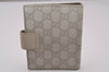 Authentic GUCCI Guccissima Vintage Notebook Cover GG Leather 115240 White 8520I