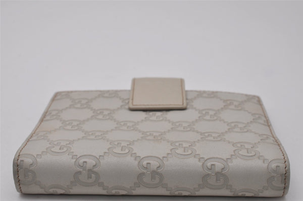 Authentic GUCCI Guccissima Vintage Notebook Cover GG Leather 115240 White 8520I
