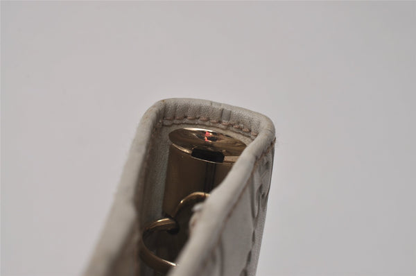 Authentic GUCCI Guccissima Vintage Notebook Cover GG Leather 115240 White 8520I