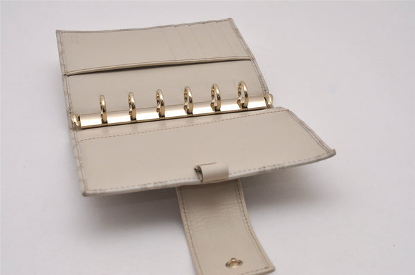Authentic GUCCI Guccissima Vintage Notebook Cover GG Leather 115240 White 8520I