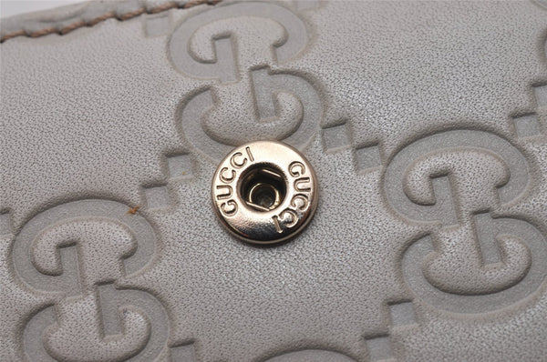 Authentic GUCCI Guccissima Vintage Notebook Cover GG Leather 115240 White 8520I