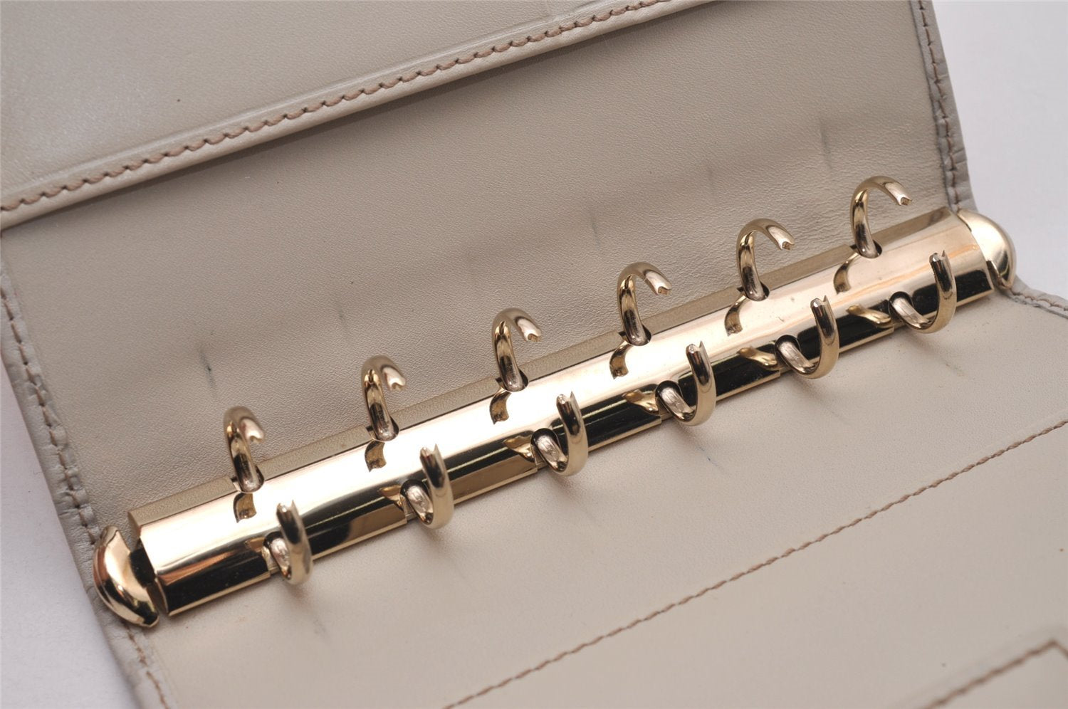 Authentic GUCCI Guccissima Vintage Notebook Cover GG Leather 115240 White 8520I