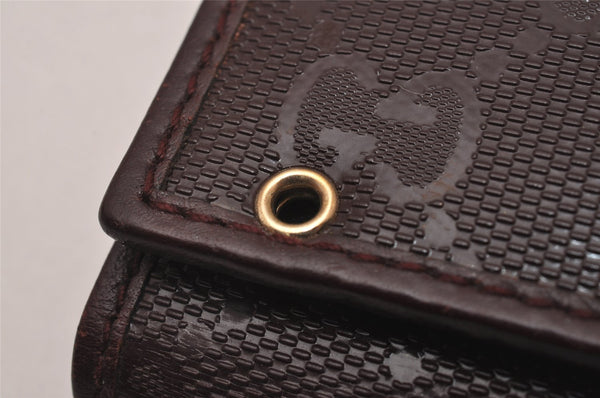 Authentic GUCCI GG Imprime 6 Hooks Key Case GG PVC Leather 212111 Brown 8521I