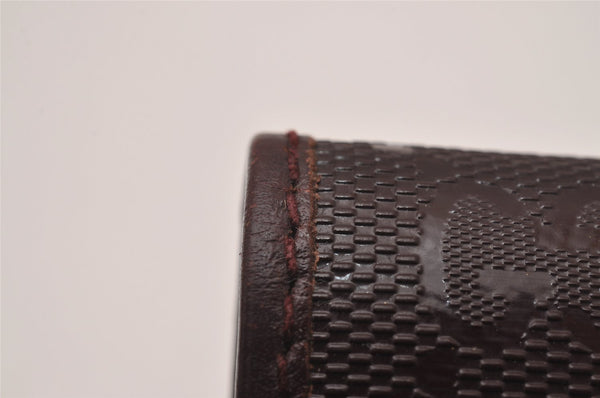 Authentic GUCCI GG Imprime 6 Hooks Key Case GG PVC Leather 212111 Brown 8521I