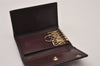 Authentic GUCCI GG Imprime 6 Hooks Key Case GG PVC Leather 212111 Brown 8521I