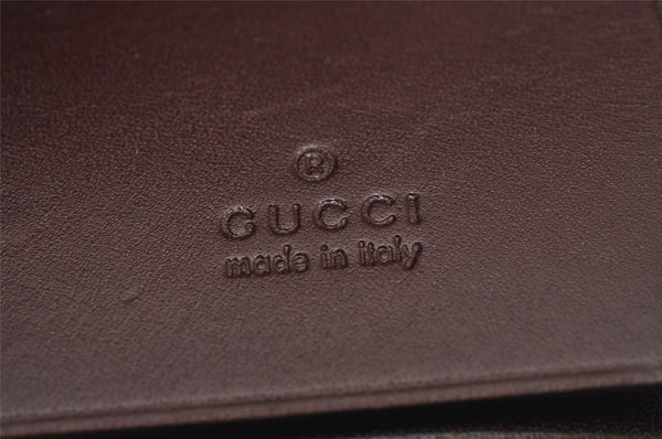 Authentic GUCCI GG Imprime 6 Hooks Key Case GG PVC Leather 212111 Brown 8521I