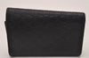 Authentic GUCCI Micro Guccissima GG Leather 6 Hooks Key Case 278633 Black 8522I
