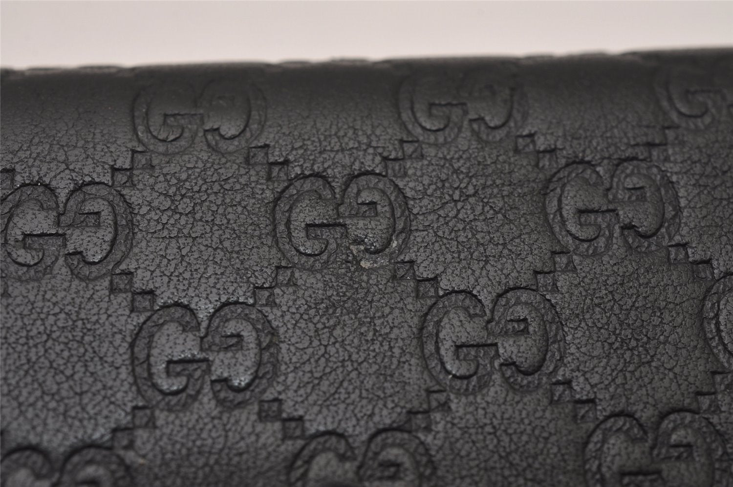 Authentic GUCCI Micro Guccissima GG Leather 6 Hooks Key Case 278633 Black 8522I