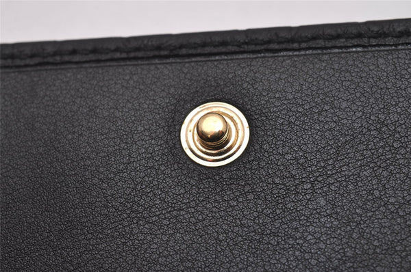 Authentic GUCCI Micro Guccissima GG Leather 6 Hooks Key Case 278633 Black 8522I