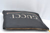 Authentic GUCCI Portfolio Clutch Hand Bag Purse Leather 500981 Black 8524H