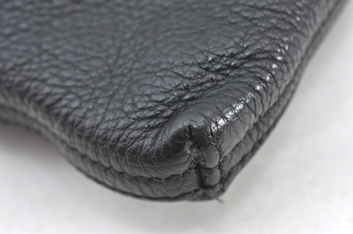 Authentic GUCCI Portfolio Clutch Hand Bag Purse Leather 500981 Black 8524H