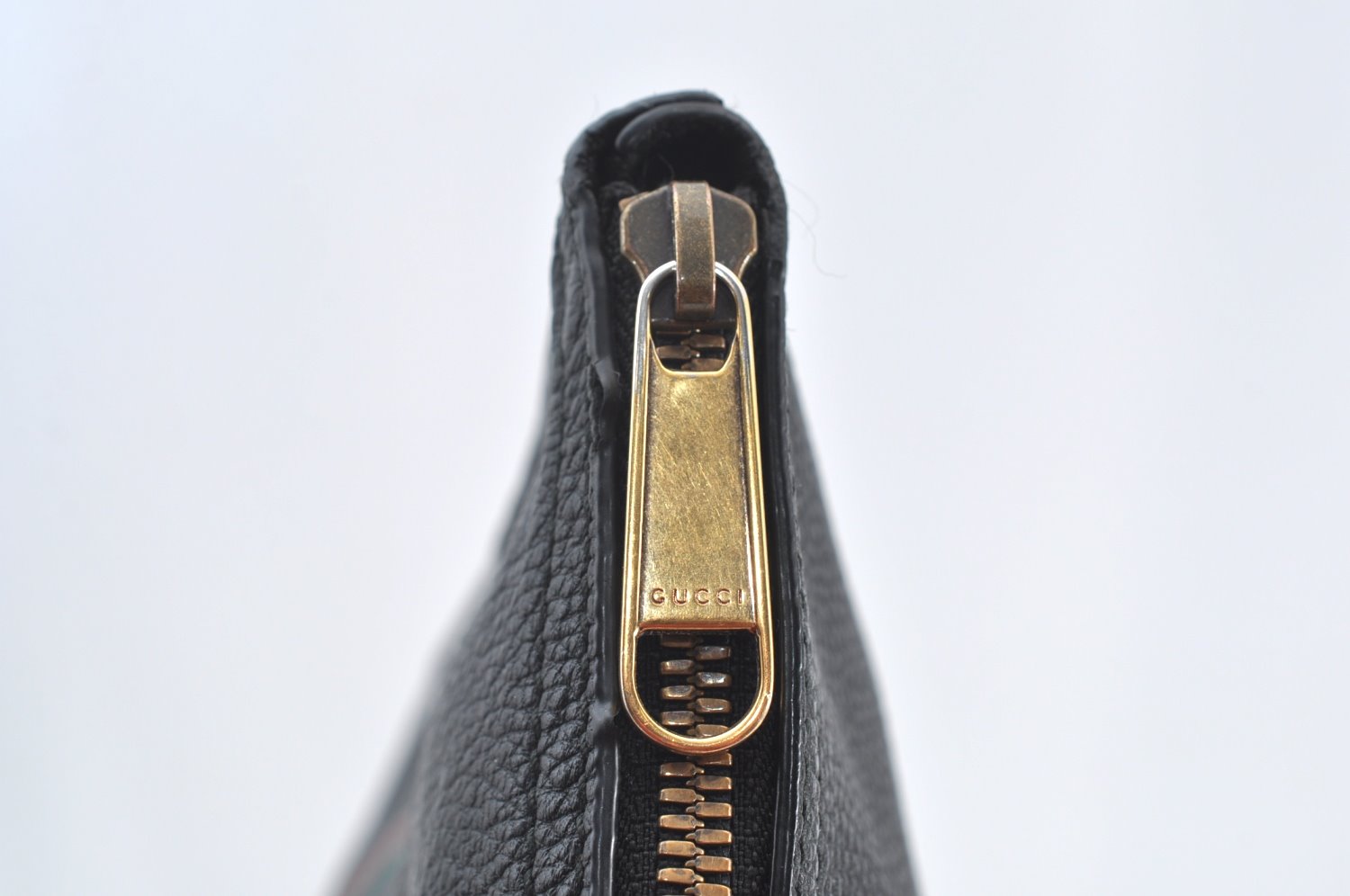 Authentic GUCCI Portfolio Clutch Hand Bag Purse Leather 500981 Black 8524H