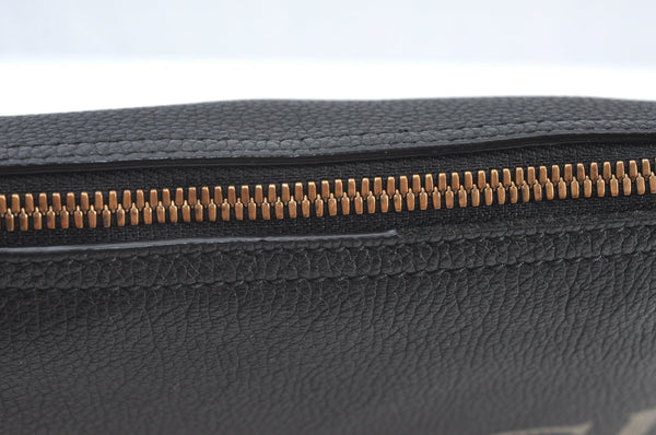 Authentic GUCCI Portfolio Clutch Hand Bag Purse Leather 500981 Black 8524H