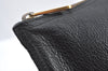 Authentic GUCCI Portfolio Clutch Hand Bag Purse Leather 500981 Black 8524H