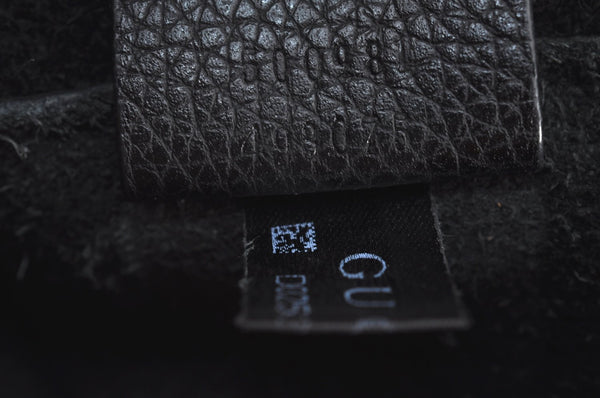 Authentic GUCCI Portfolio Clutch Hand Bag Purse Leather 500981 Black 8524H