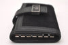 Authentic GUCCI Vintage 6 Hooks Key Case Purse Suede Leather Black 8524I