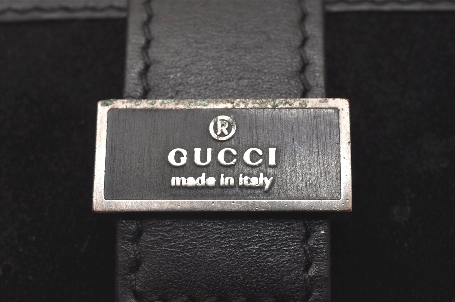 Authentic GUCCI Vintage 6 Hooks Key Case Purse Suede Leather Black 8524I