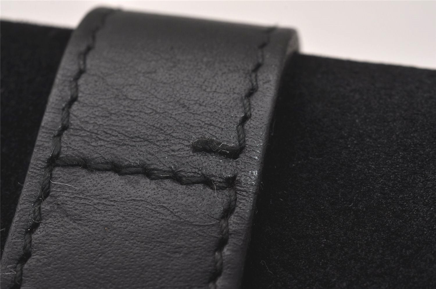 Authentic GUCCI Vintage 6 Hooks Key Case Purse Suede Leather Black 8524I