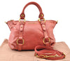 Authentic MIU MIU Leather 2Way Shoulder Cross Body Hand Bag Purse Pink 8525I