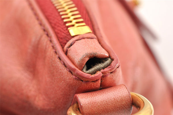 Authentic MIU MIU Leather 2Way Shoulder Cross Body Hand Bag Purse Pink 8525I