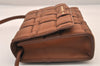 Auth Michael Kors Ivy Large Woven Leather 2Way Shoulder Clutch Bag Brown 8525M