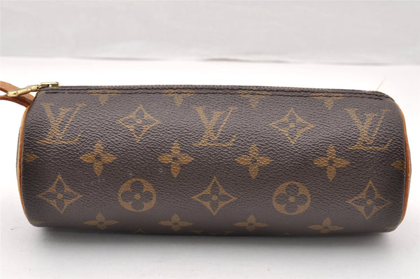 Authentic Louis Vuitton Monogram Trousse Ronde Pen Case Pouch M47630 LV 8526I