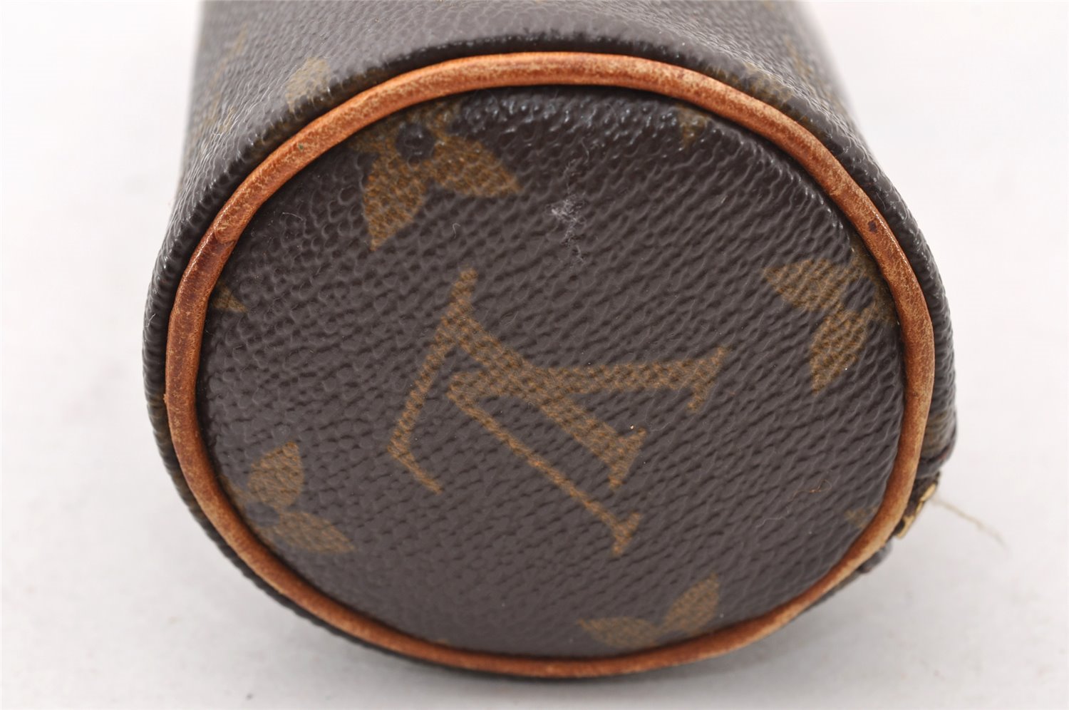 Authentic Louis Vuitton Monogram Trousse Ronde Pen Case Pouch M47630 LV 8526I