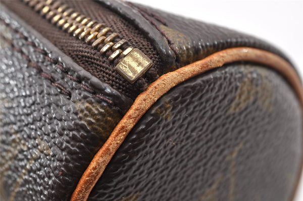 Authentic Louis Vuitton Monogram Trousse Ronde Pen Case Pouch M47630 LV 8526I