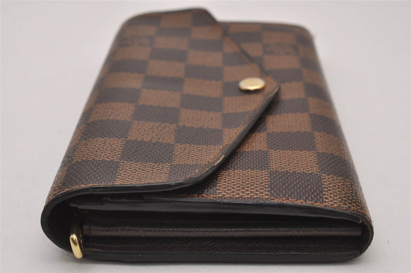 Authentic Louis Vuitton Damier Portefeuille Sarah Long Wallet N63209 LV 8529I