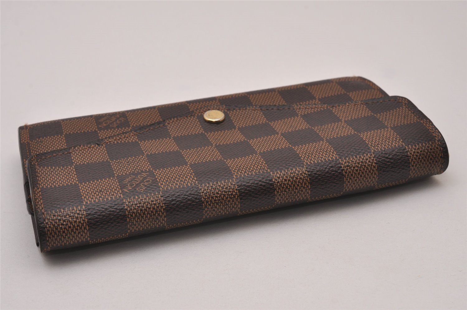 Authentic Louis Vuitton Damier Portefeuille Sarah Long Wallet N63209 LV 8529I