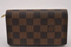 Authentic Louis Vuitton Damier Portefeuille Tresor Wallet Purse N61736 LV 8530I
