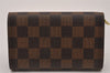 Authentic Louis Vuitton Damier Portefeuille Tresor Wallet Purse N61736 LV 8530I