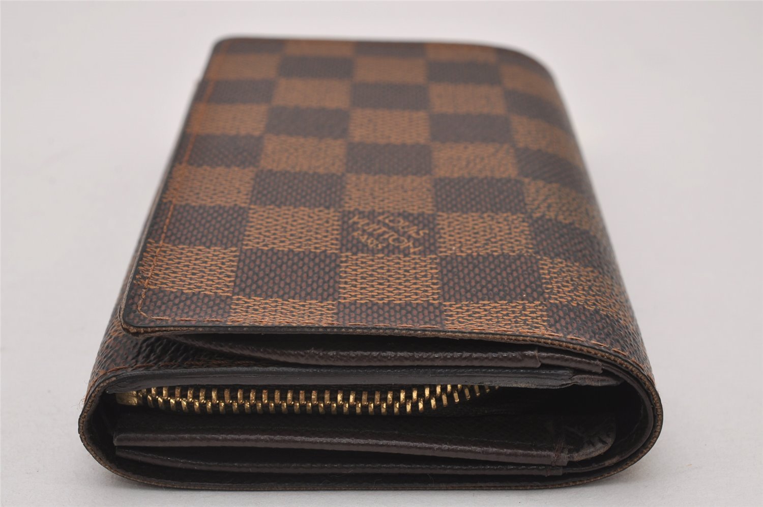 Authentic Louis Vuitton Damier Portefeuille Tresor Wallet Purse N61736 LV 8530I
