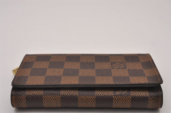 Authentic Louis Vuitton Damier Portefeuille Tresor Wallet Purse N61736 LV 8530I