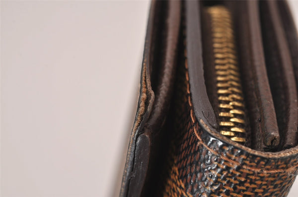 Authentic Louis Vuitton Damier Portefeuille Tresor Wallet Purse N61736 LV 8530I