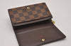 Authentic Louis Vuitton Damier Portefeuille Tresor Wallet Purse N61736 LV 8530I