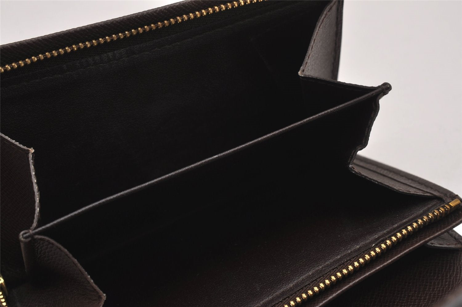 Authentic Louis Vuitton Damier Portefeuille Tresor Wallet Purse N61736 LV 8530I