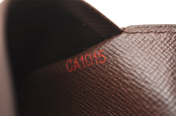 Authentic Louis Vuitton Damier Portefeuille Tresor Wallet Purse N61736 LV 8530I