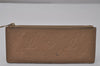 Auth Louis Vuitton Monogram Empreinte Portefeuille Clemence Wallet Beige 8531I