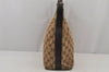 Authentic GUCCI Hand Shoulder Bag Purse GG Canvas Leather 0000602 Brown 8533J