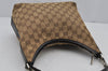 Authentic GUCCI Hand Shoulder Bag Purse GG Canvas Leather 0000602 Brown 8533J