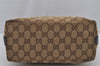 Authentic GUCCI Hand Shoulder Bag Purse GG Canvas Leather 0000602 Brown 8533J