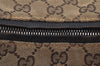 Authentic GUCCI Hand Shoulder Bag Purse GG Canvas Leather 0000602 Brown 8533J