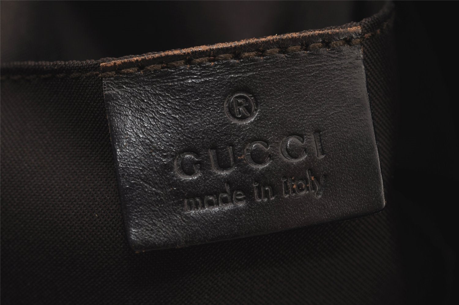 Authentic GUCCI Hand Shoulder Bag Purse GG Canvas Leather 0000602 Brown 8533J