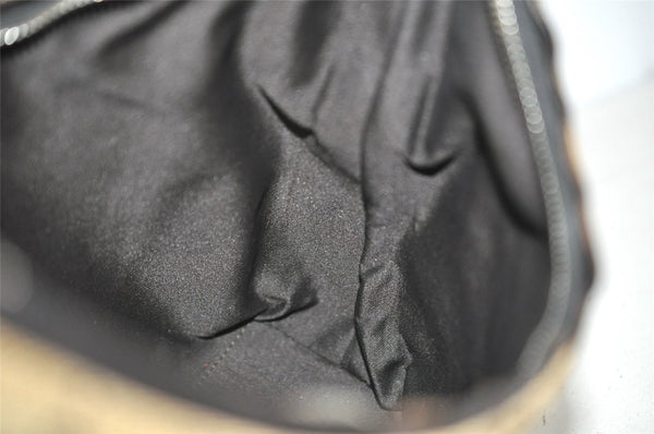 Authentic GUCCI Hand Shoulder Bag Purse GG Canvas Leather 0000602 Brown 8533J