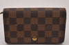 Authentic Louis Vuitton Damier Portefeuille Tresor Wallet Purse N61736 LV 8534I