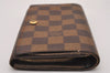 Authentic Louis Vuitton Damier Portefeuille Tresor Wallet Purse N61736 LV 8534I