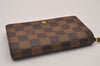 Authentic Louis Vuitton Damier Portefeuille Tresor Wallet Purse N61736 LV 8534I