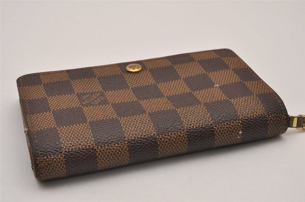 Authentic Louis Vuitton Damier Portefeuille Tresor Wallet Purse N61736 LV 8534I